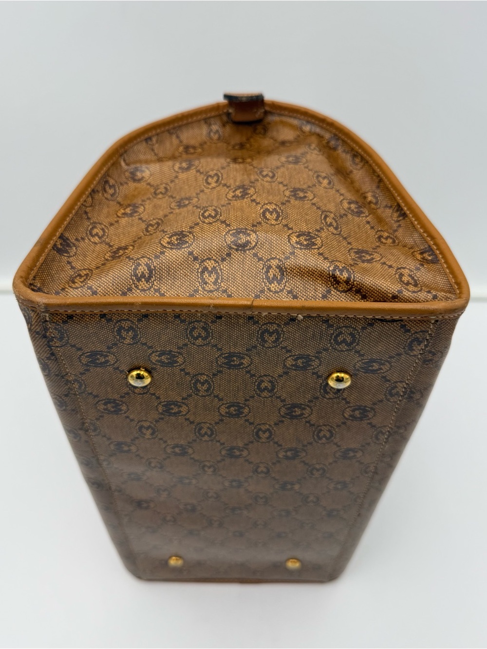 🐢MORABITO 1905 PARIS Monogram Polochon 32 Bag • Made in FRANCE •Imperial Warrant - Picture 10 of 16